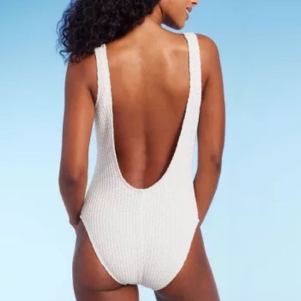 Shade & Shore Cream Swimsuit Size Large NWT - Picture 2 of 9